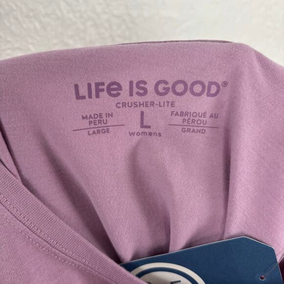 Life Is Good Women's Crusher-Lite Tee Golden Retriever NWT Size Large - Picture 3 of 3
